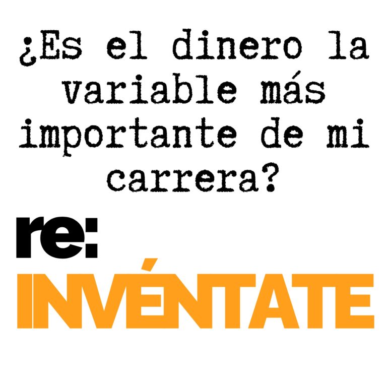 ¿Es el dinero lo más importante de tu carrera?